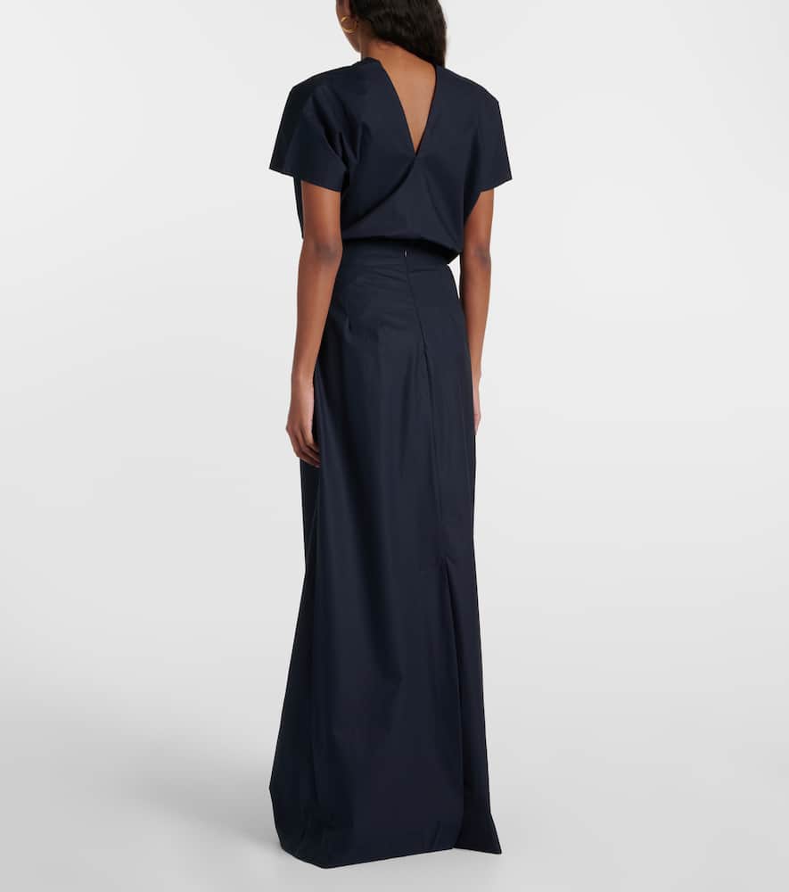 Mid-rise cotton maxi skirt