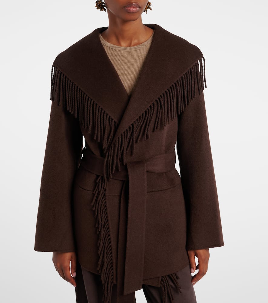 Rowen fringed wool-blend jacket