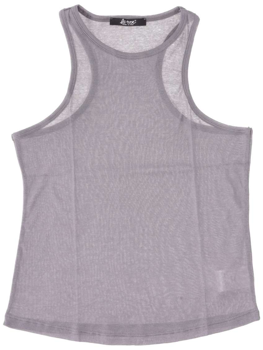 Grey Scoop Neck Tank Top