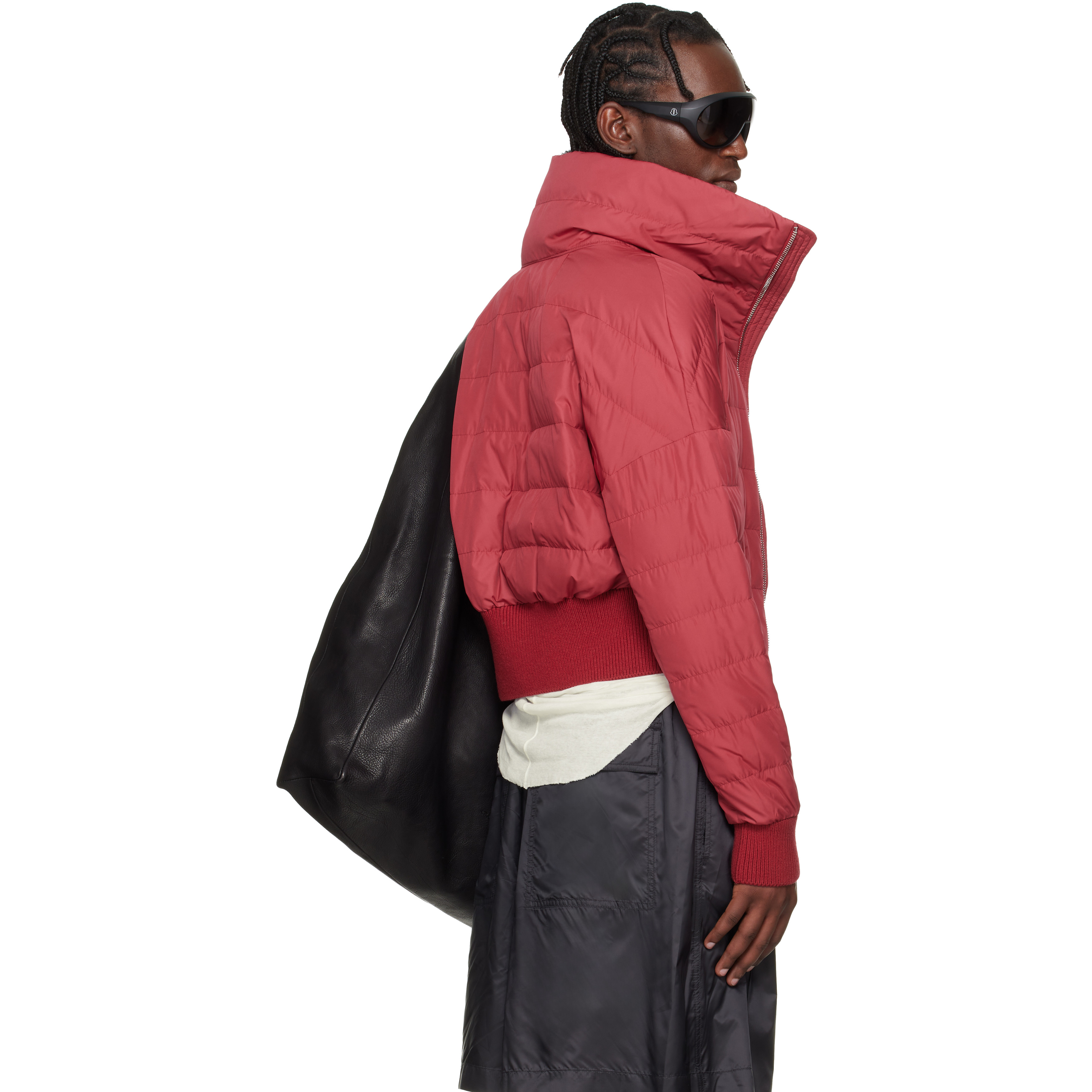 Moncler + Red Cropped Down Jacket