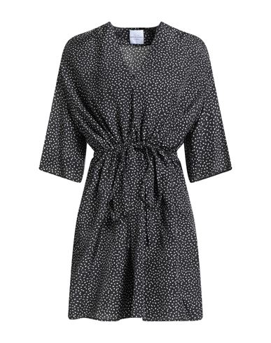 Woman Mini dress Black Size 6 Cupro, Viscose