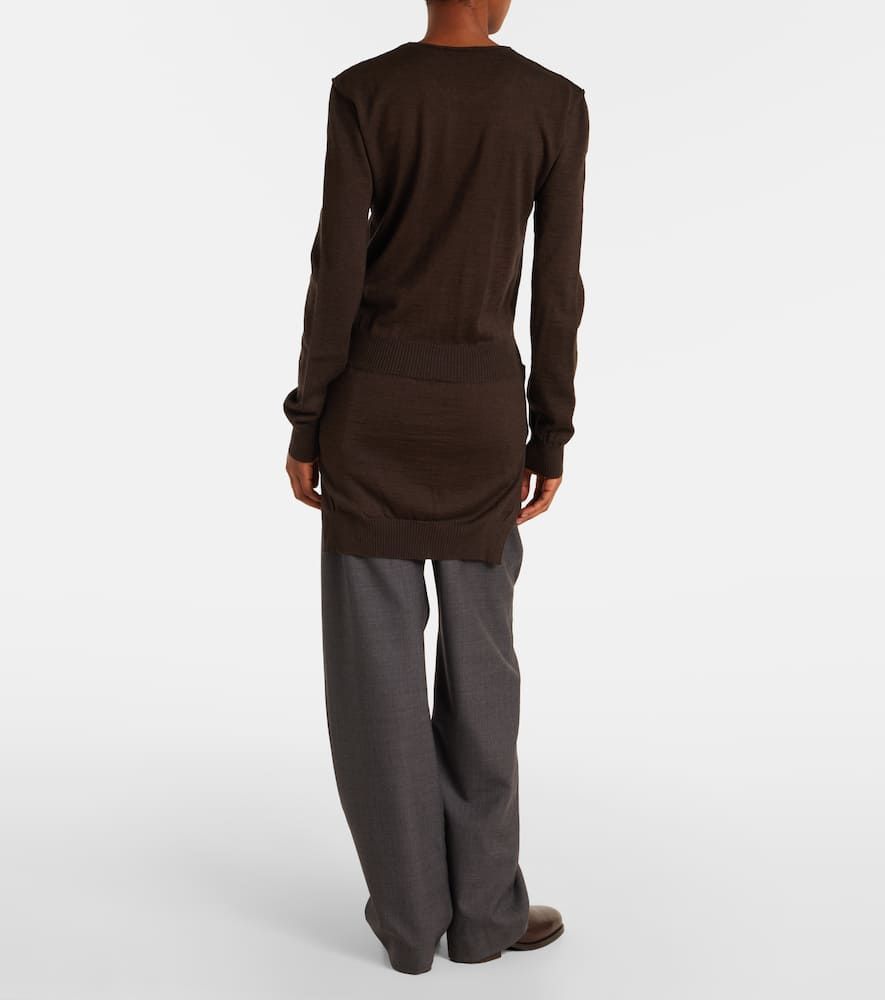 Trompe l'oeil wool-blend sweater