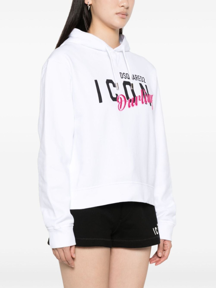 Logo Printed Drawstring Hoodie