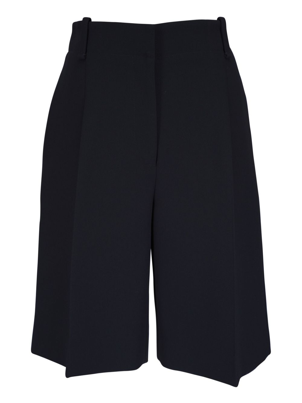 KHAITE Laden pleat-detail tailored shorts - Black
