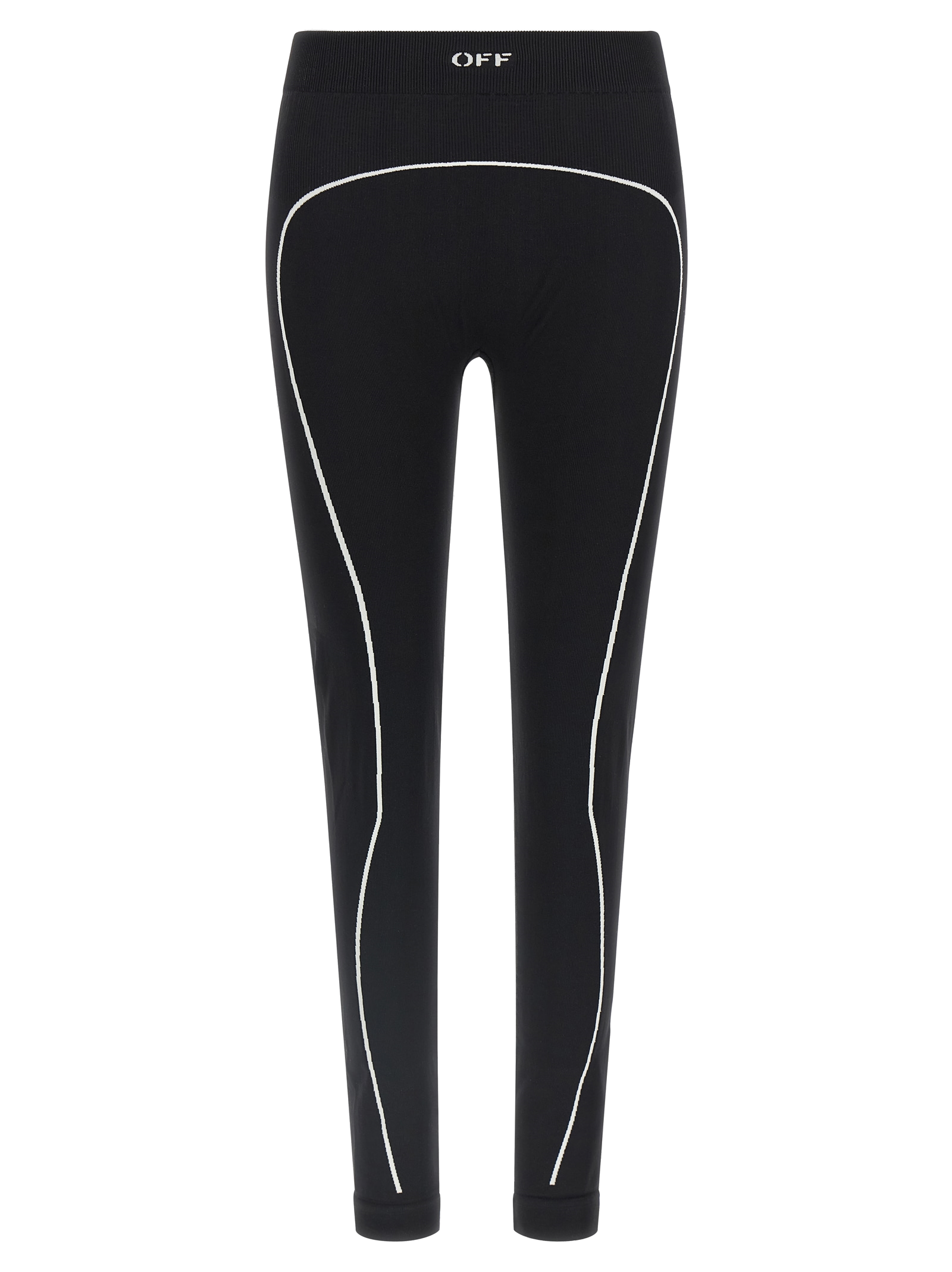 Logo-Embroidered Polyamide Leggings — Black
