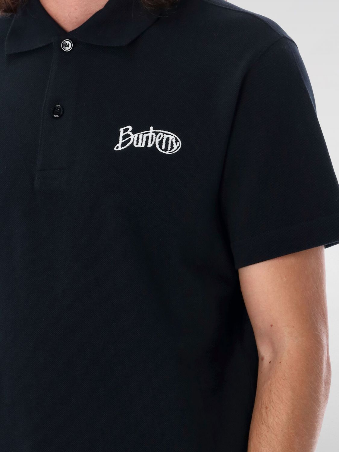 Cotton polo shirt - Black
