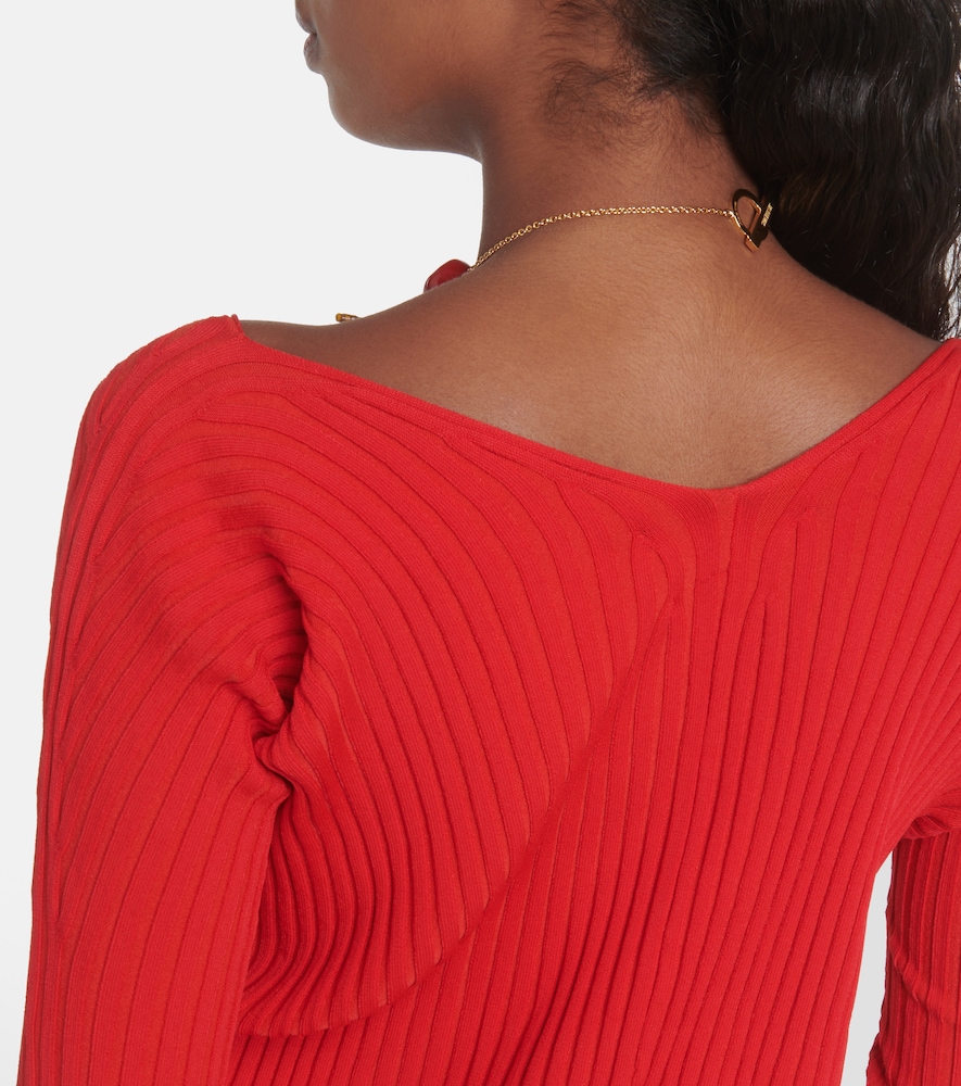 La Maille Pralu ribbed-knit cardigan