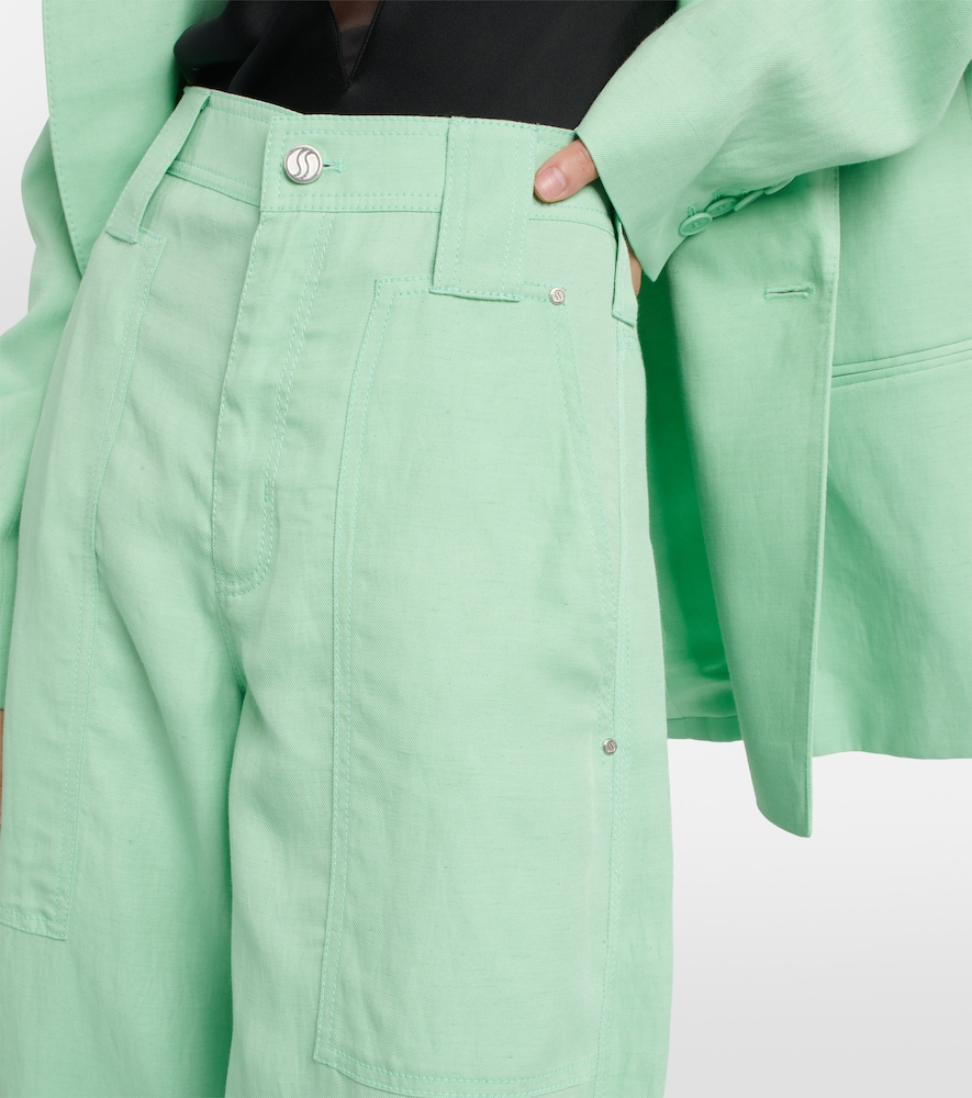 High-rise wide-leg pants