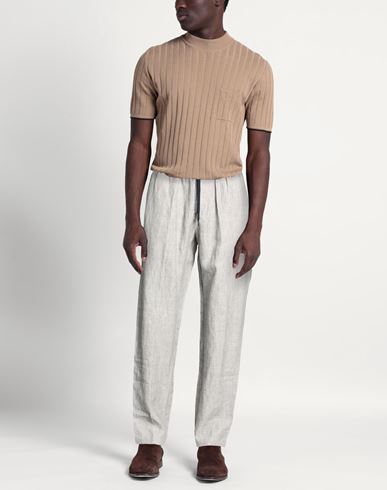Man Pants Light grey Size 42 Linen