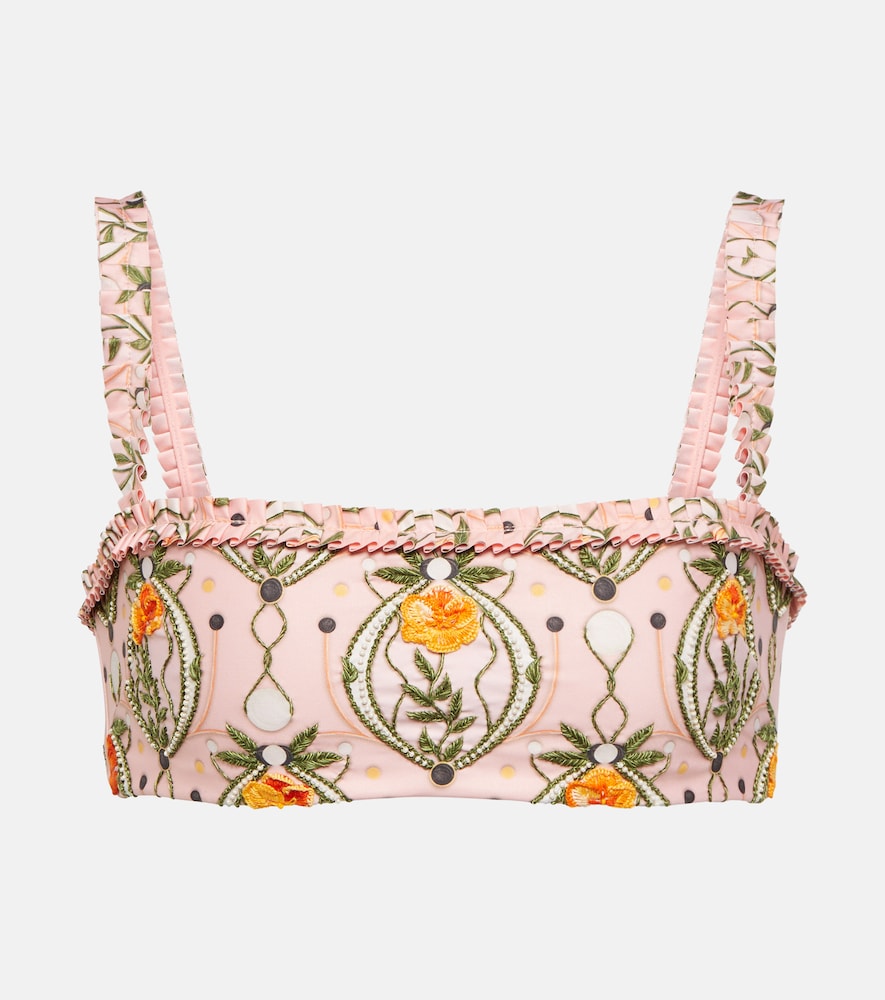 Olmo Lunar embroidered bikini top