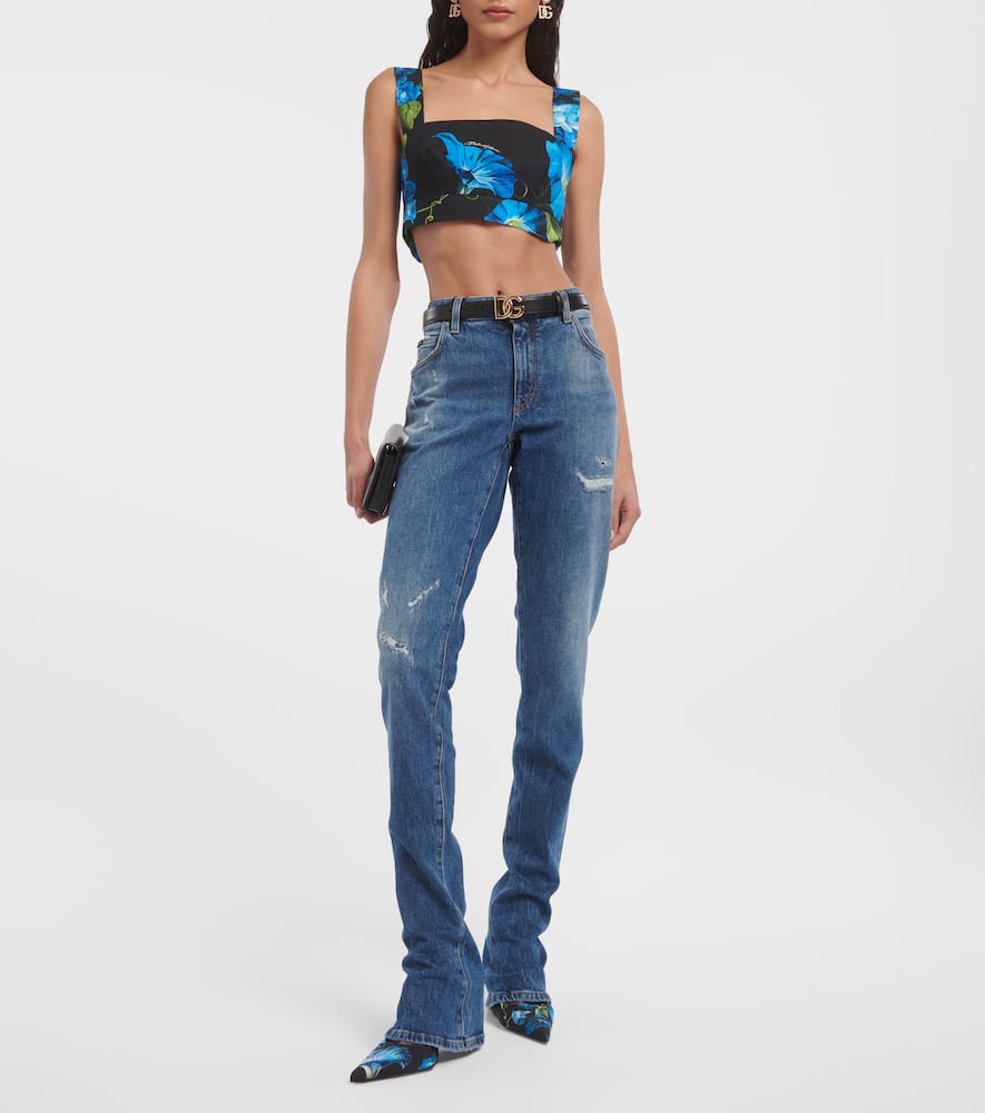 High-rise flared jeans