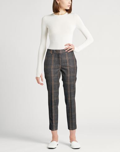 Woman Pants Charcoal Size 10 Virgin Wool, Elastane