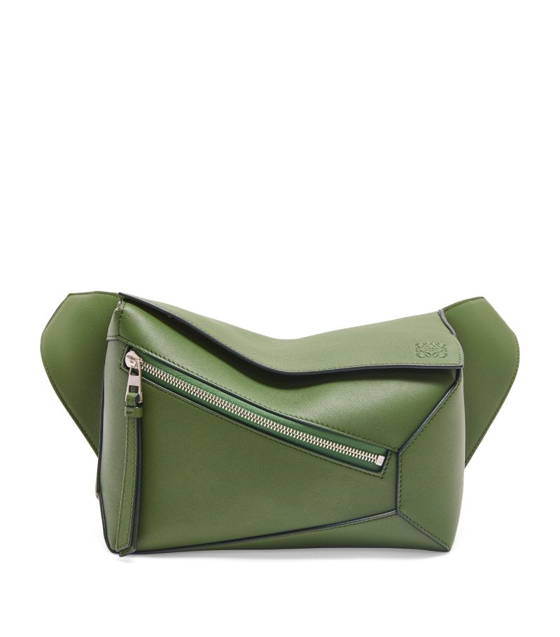 Small Leather Puzzle Belt Bag