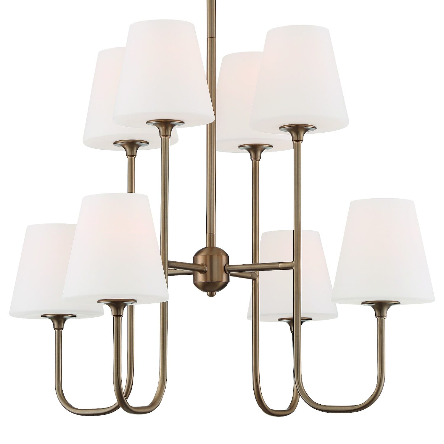 Crystorama Keenan 8-Light 23" Chandelier in Vibrant Gold