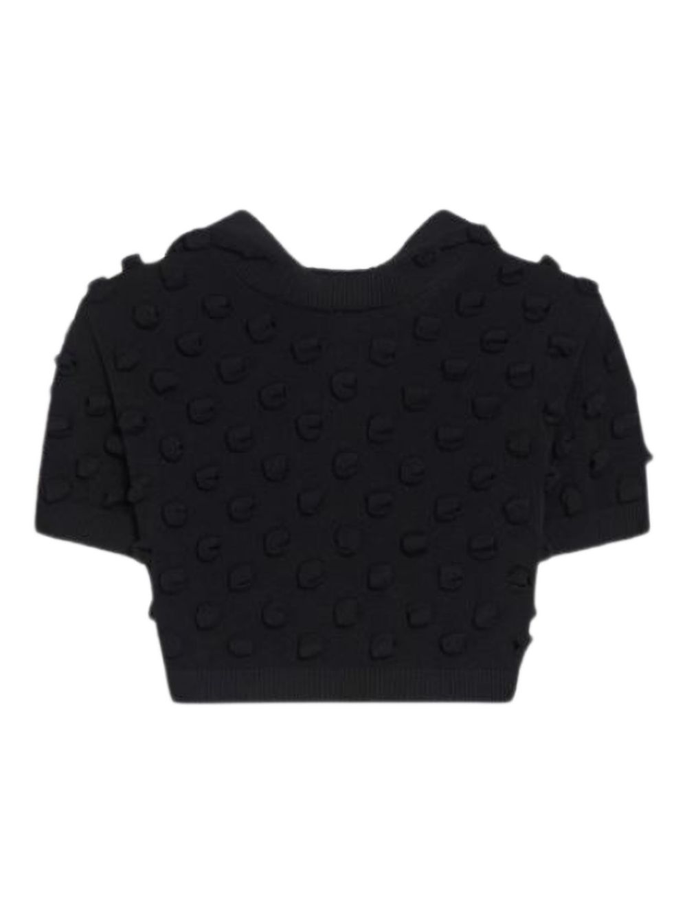 Appliqué-detail top - Black
