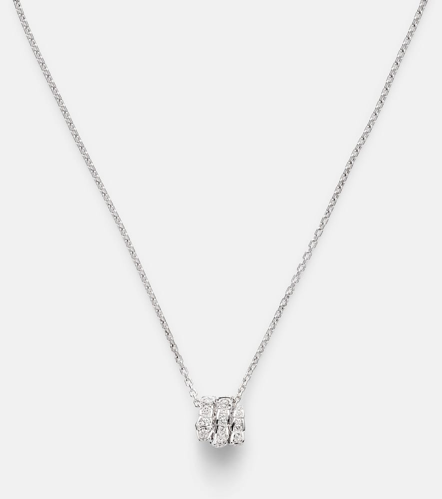 Bvlgari Serpenti Viper 18kt white gold pendant necklace with diamonds