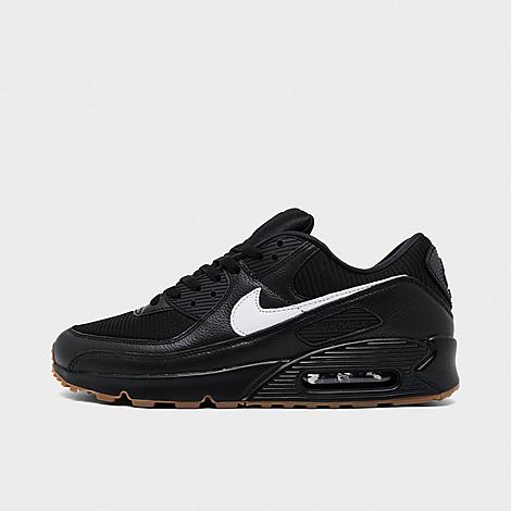 Men's Air Max 90 Casual Shoes in Black/White/Gum Med Brown