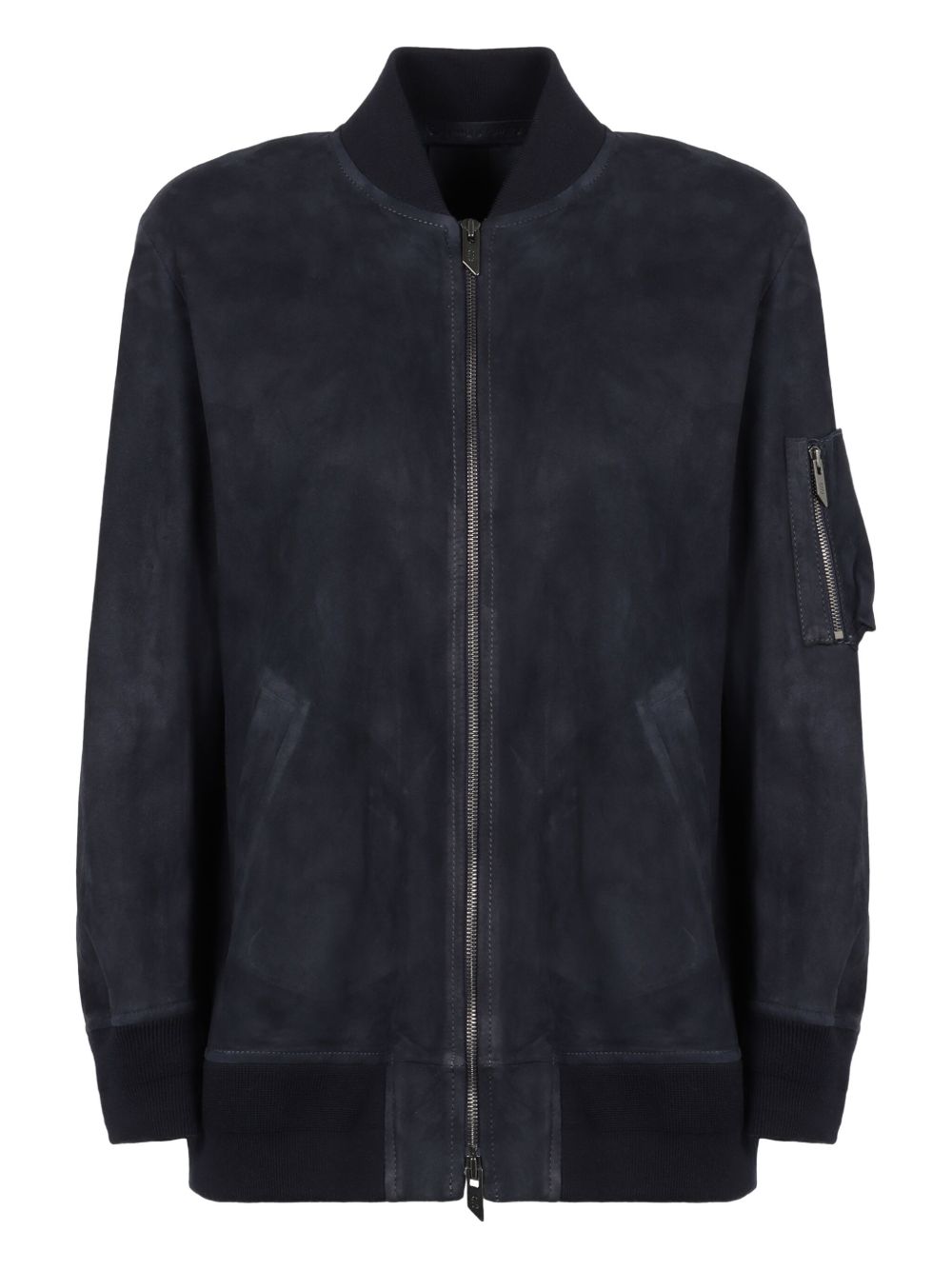 Leather bomber jacket - Blue