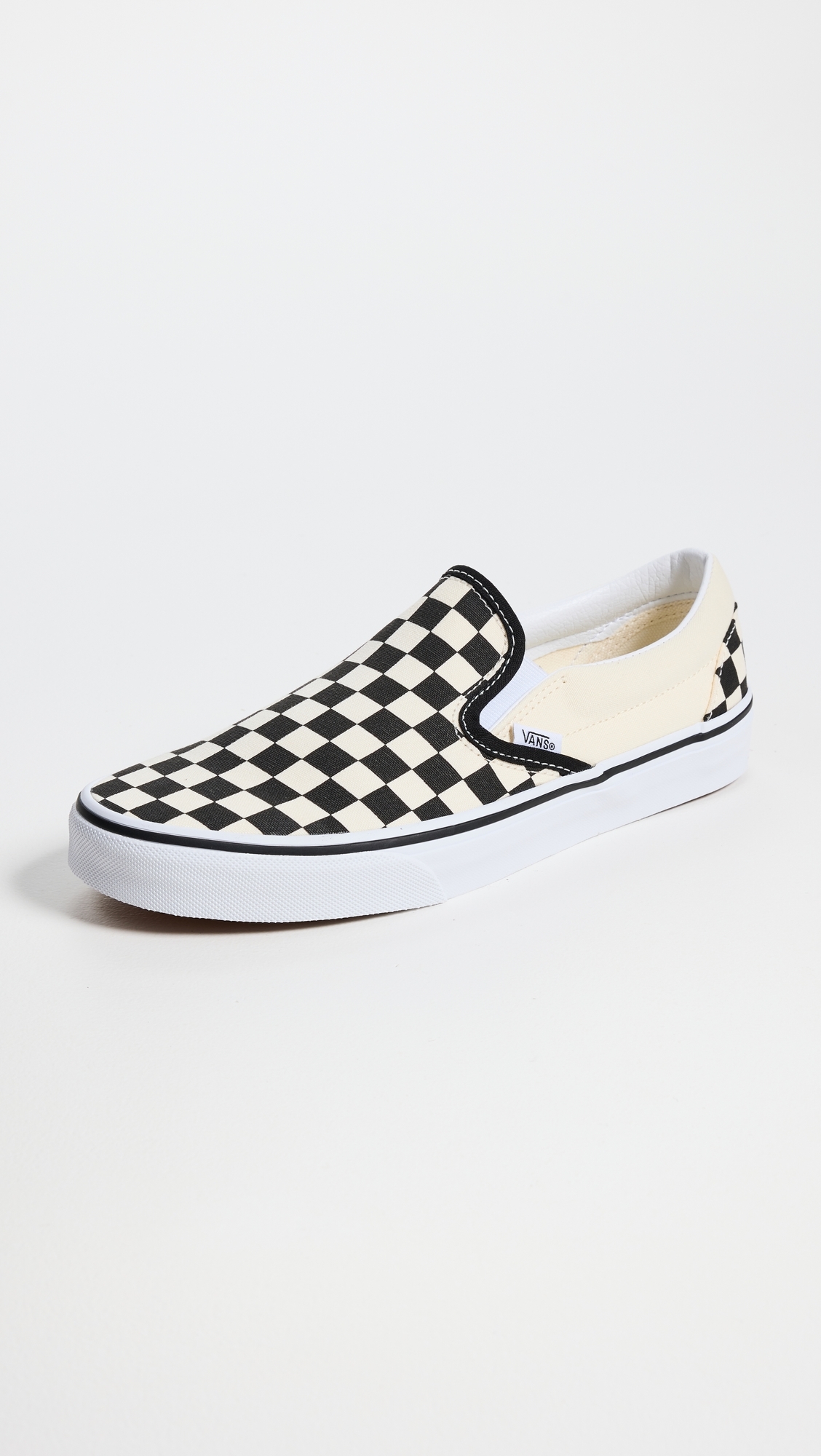 Slip On Sneakers Checkerboard Black/Off White W