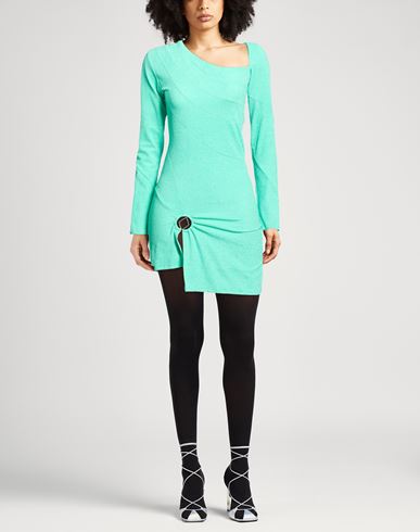 Woman Mini dress Light green Size M Polyester, Nylon, Elastane
