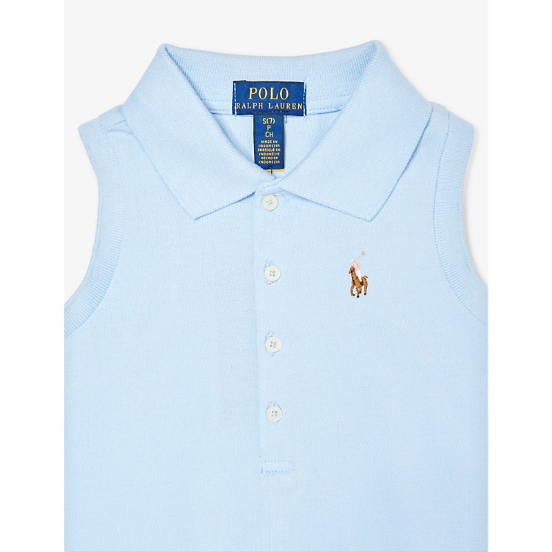 Boys Blue Kids x Wimbledon Boys' Logo-embroidered Cotton Polo Shirt 4 Years