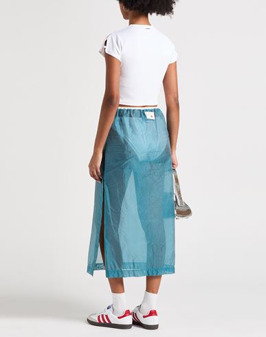 Woman Midi skirt Deep teal Size L Polyester