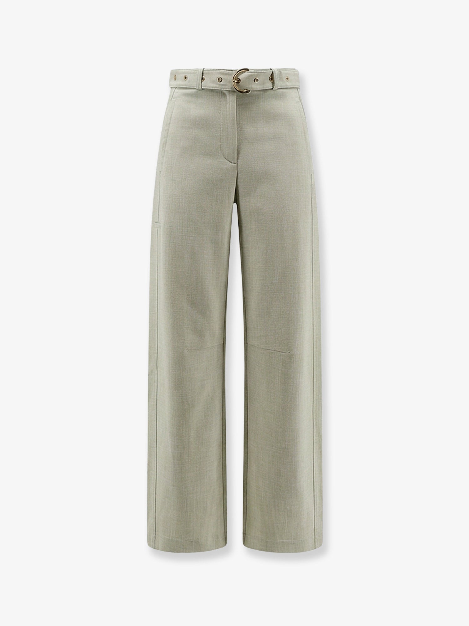 Viscose Blend Trousers — Green