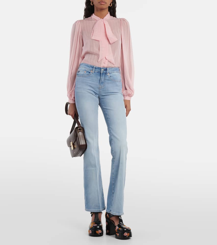 Embroidered flared jeans