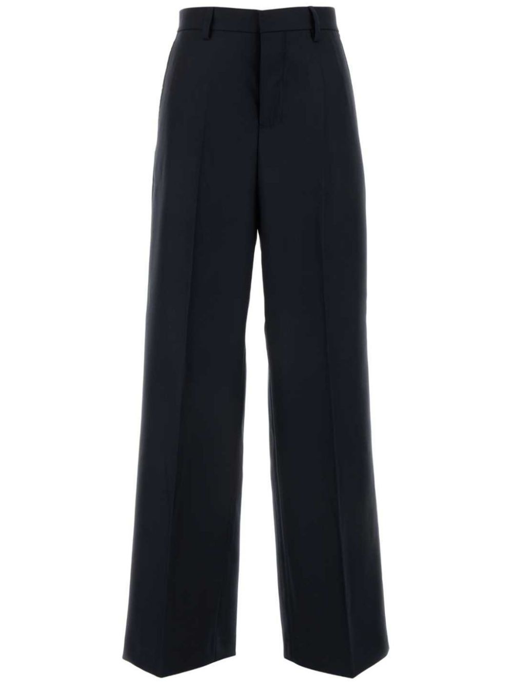 High-waisted wool trousers - Blue