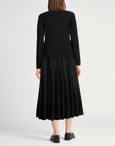 Woman Midi dress Black Size 4 Virgin Wool, Silk, Cashmere, Polyamide, Elastane