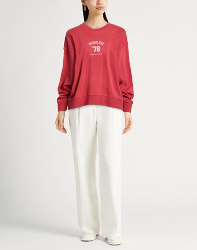 Woman Sweatshirt Brick Size XS Cotton