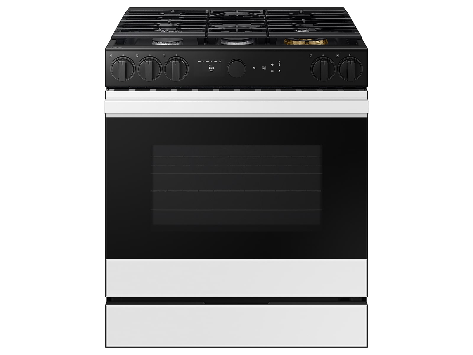 Bespoke 6.0 cu. ft. Smart Slide-In Gas Range with Smart Oven Camera & Illuminated Precision Knobs in White Glass(NSG6DB870012AA)