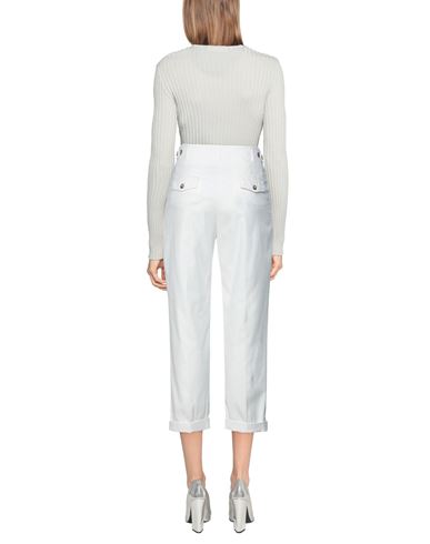 Peserico Woman Pants White Size 6 Cotton, Elastane, Soft Leather