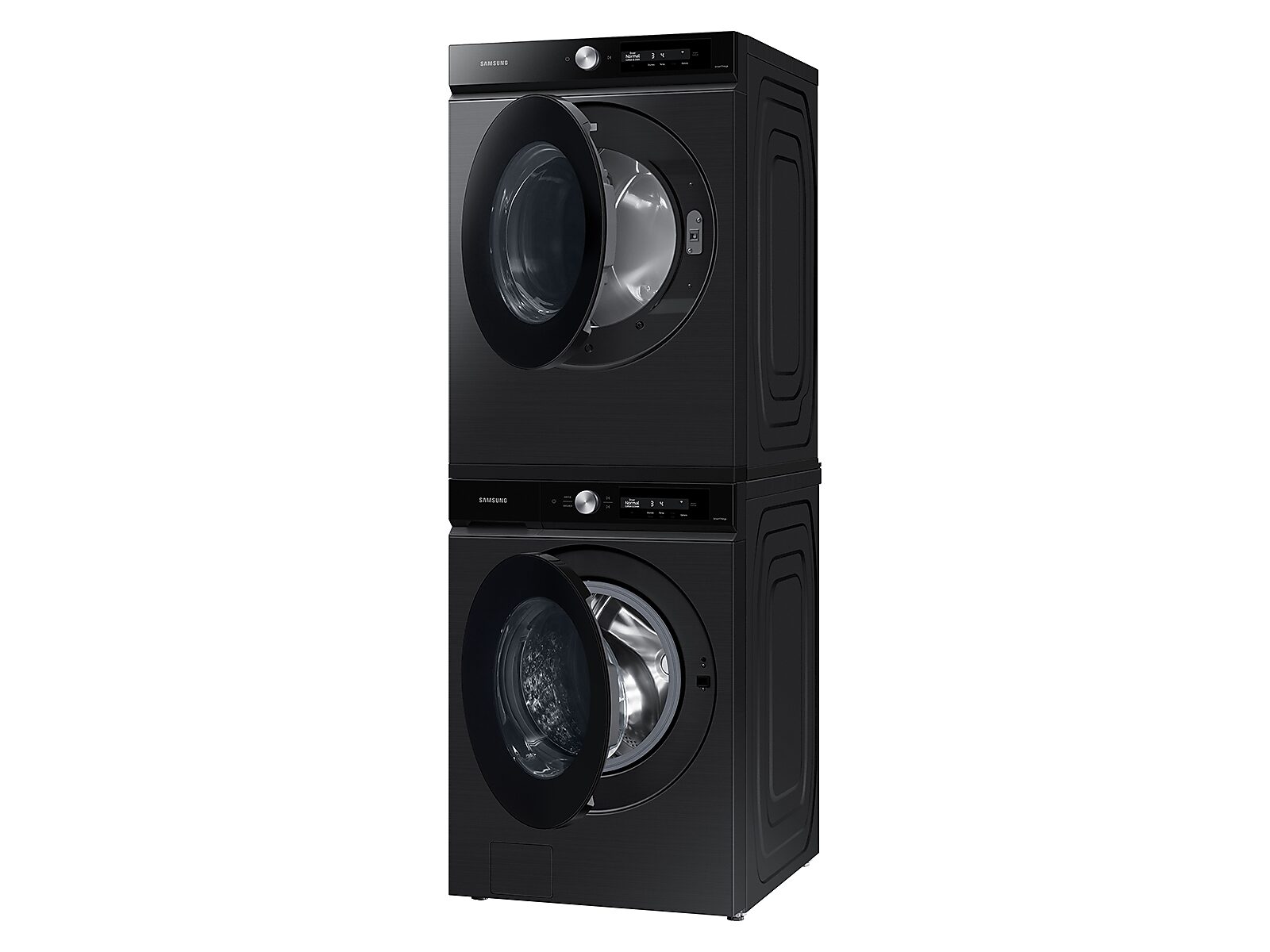 Bespoke 4.6 cu. ft. Large Capacity Front Load Washer with Super Speed Wash and AI Smart Dial in Brushed Black(WF46BB6700AVUS)