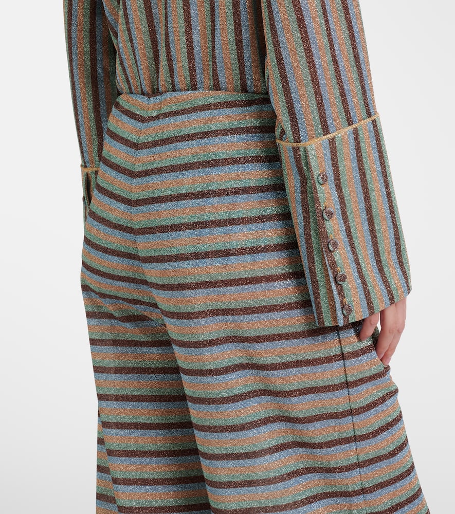 Oséree Lumière striped wide-leg pants