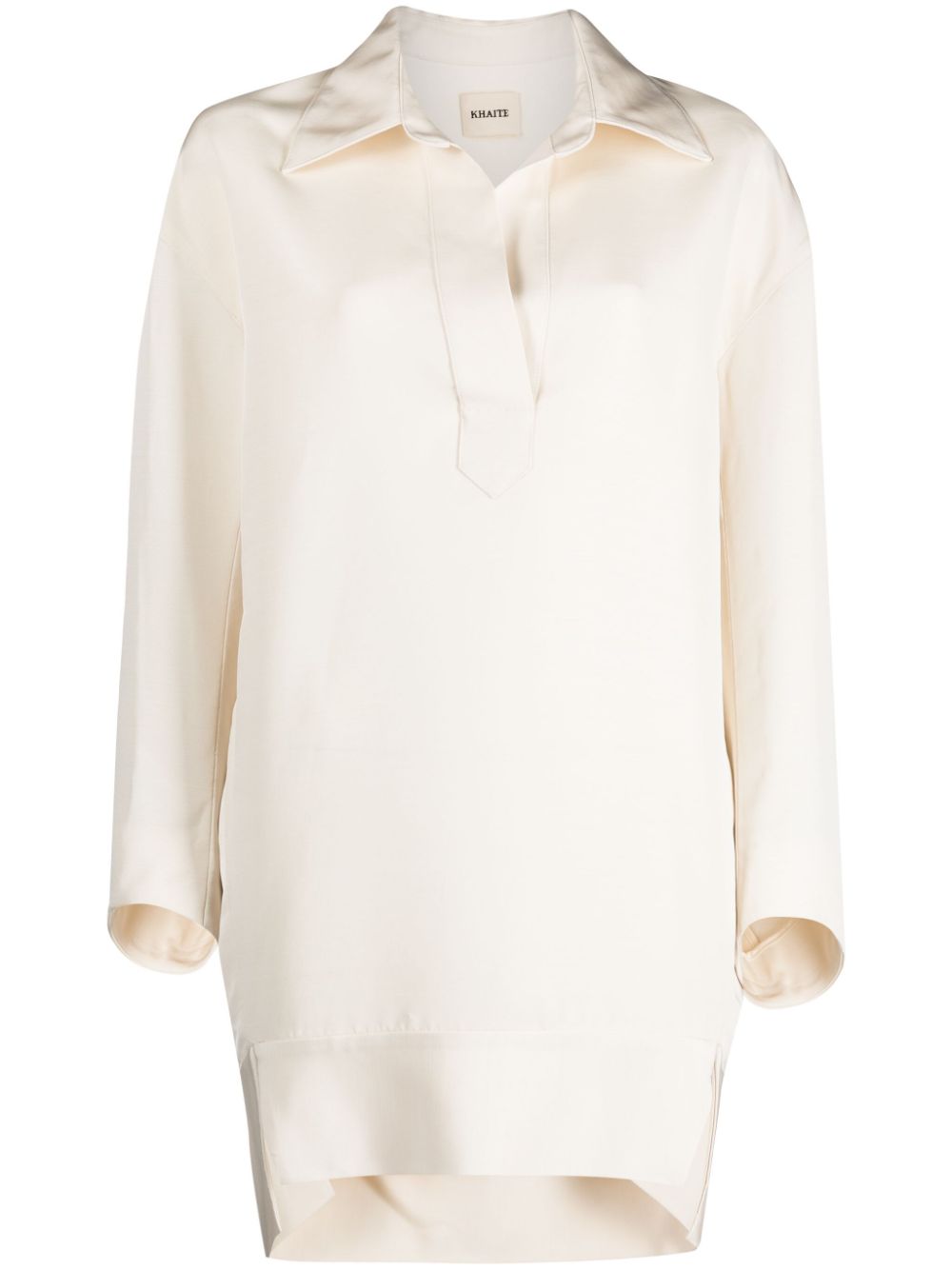 Kal silk shirt dress - Neutrals