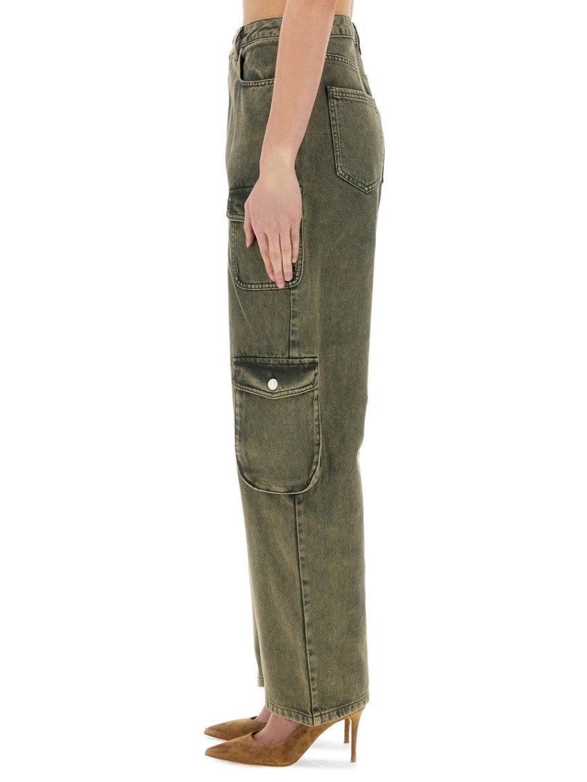 Khaki Relaxed High Rise Jeans