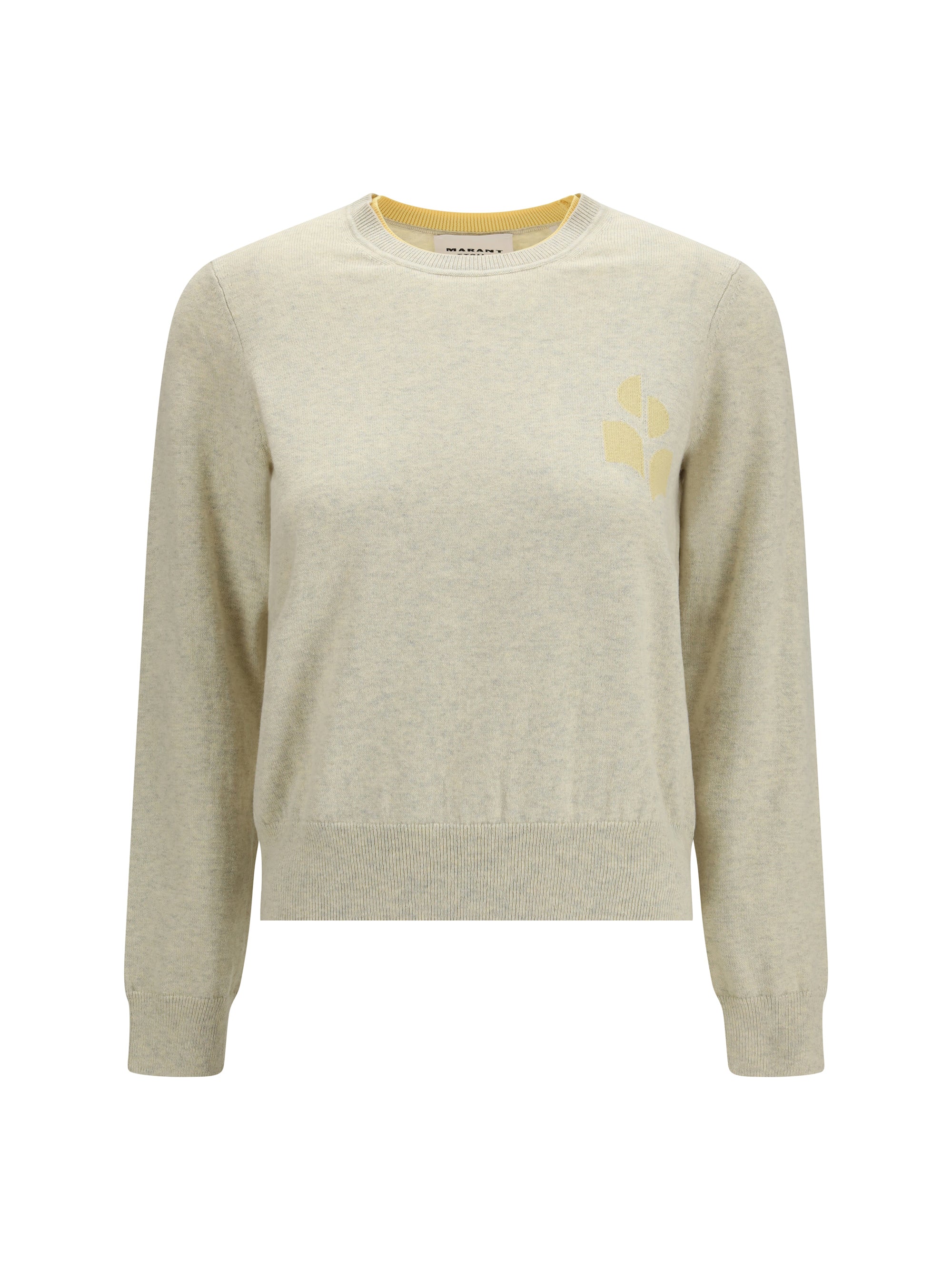 Logo-Embroidered Knit Sweater — Gray