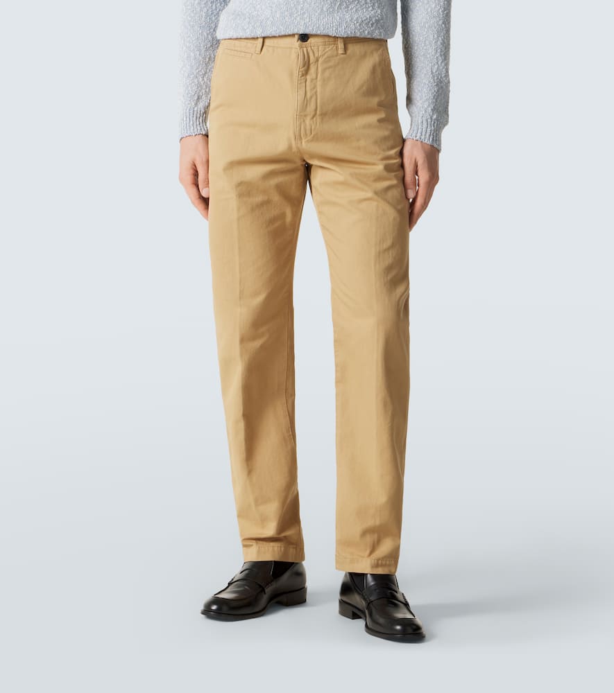 Cotton and linen slim pants