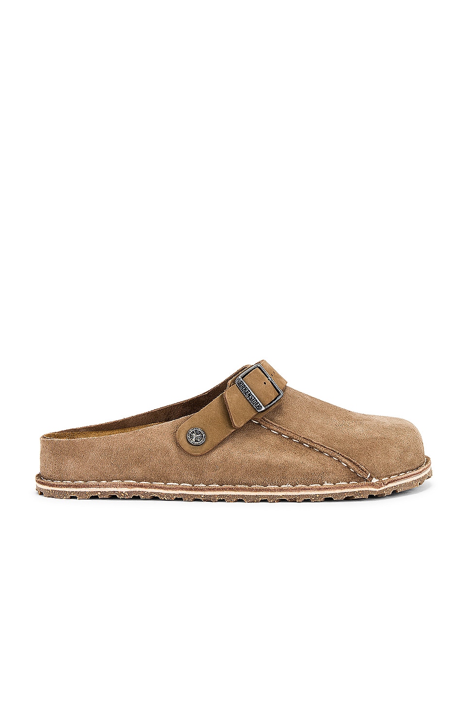 Birkenstock Lutry Premium Suede Leather Unisex Slippers Sandals - Gray Taupe - Size:UK 5