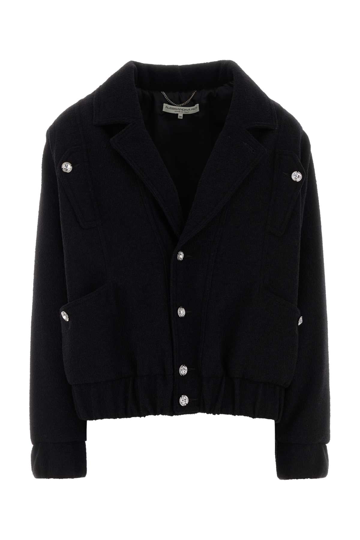 Virgin Wool Blend Coat — Black