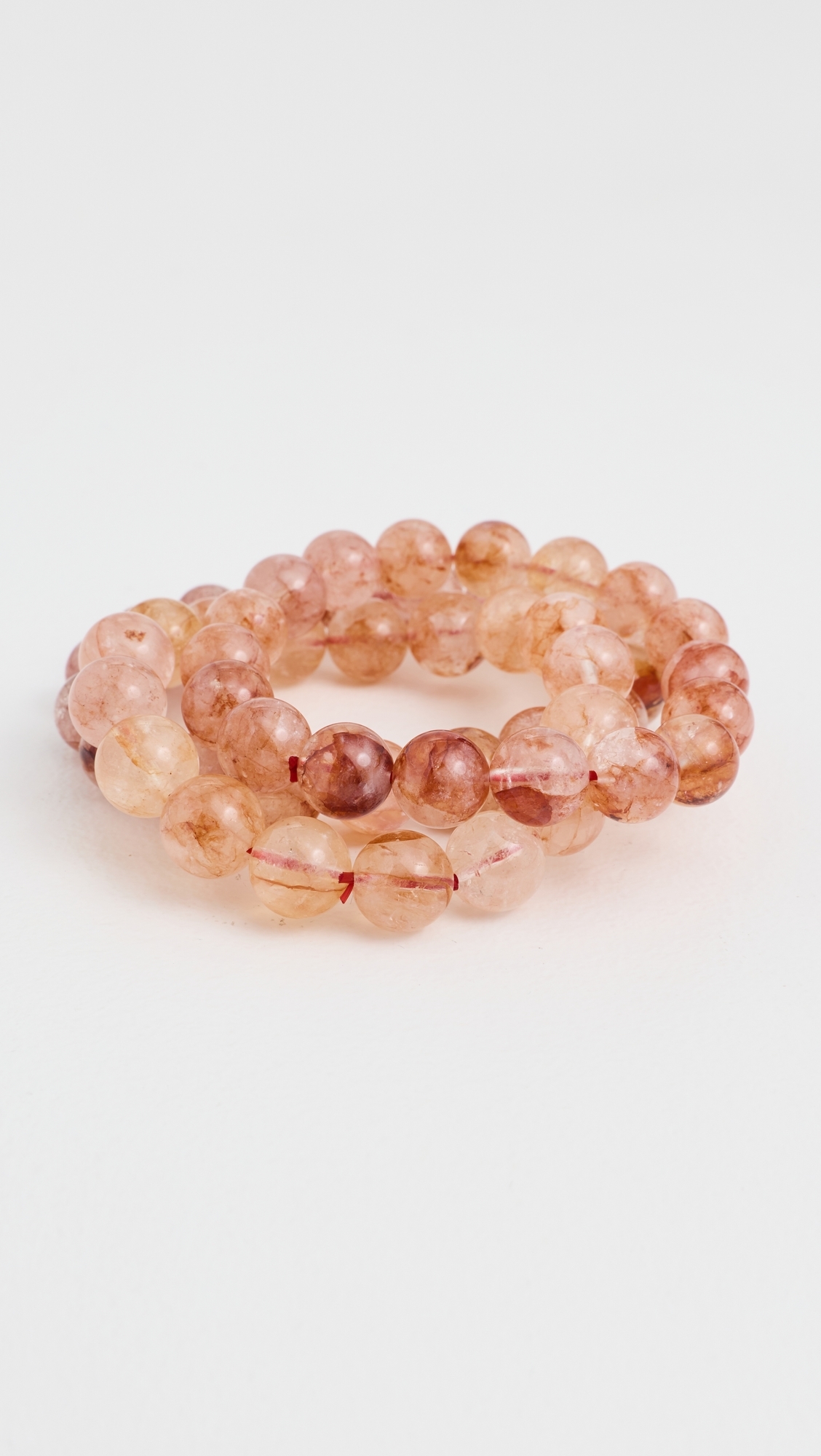 Blush Beaded Bracelet Stack Natural One Size