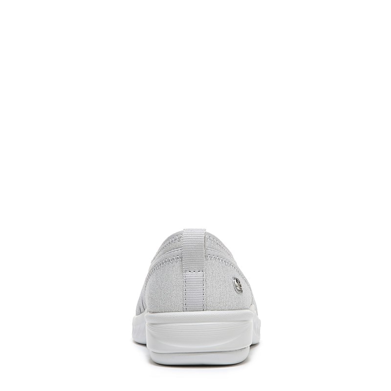 Women's Niche Slip On Shoes (Silver Shimmer Fabric)
