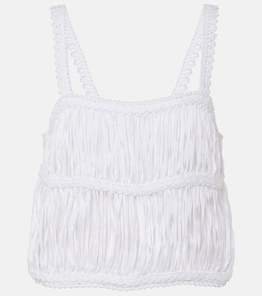 Sterling macramé cotton crop top