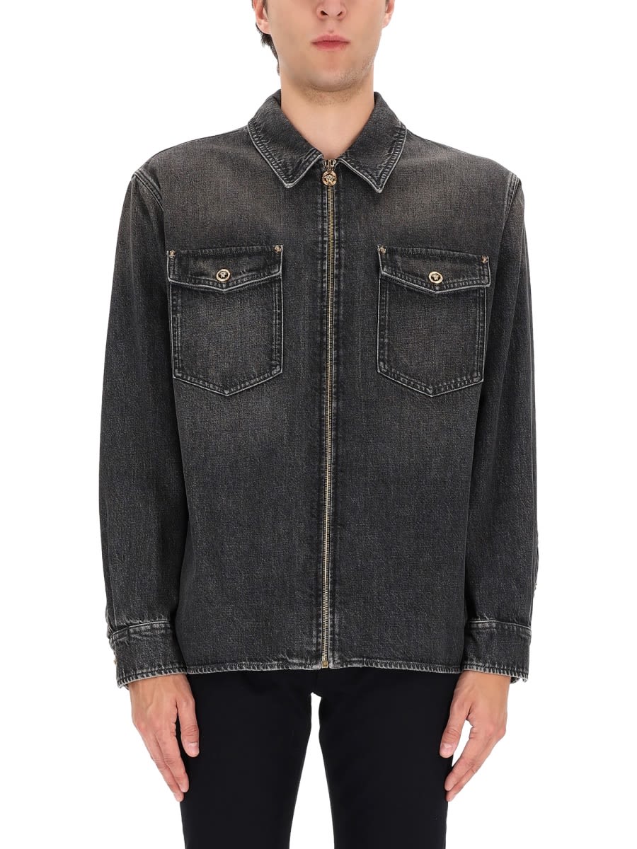 Versace - tailored jacket with buttoned cuffs and pocket