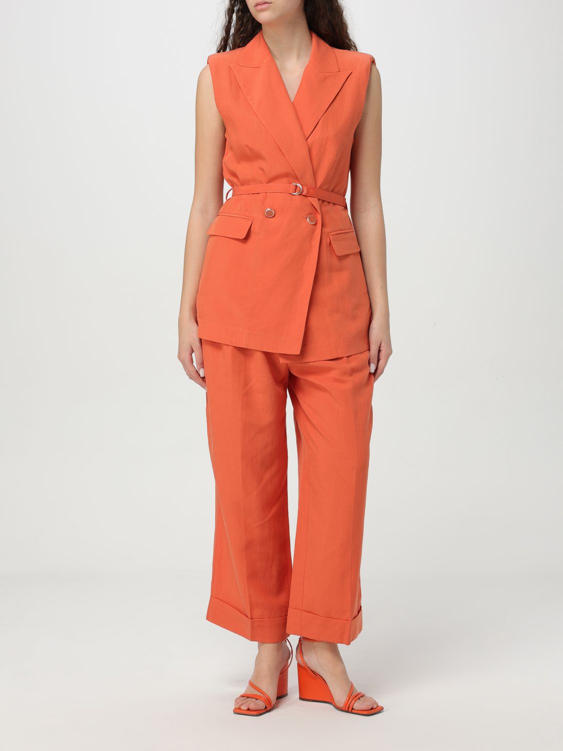 Pants LIU JO Woman color Brick Red