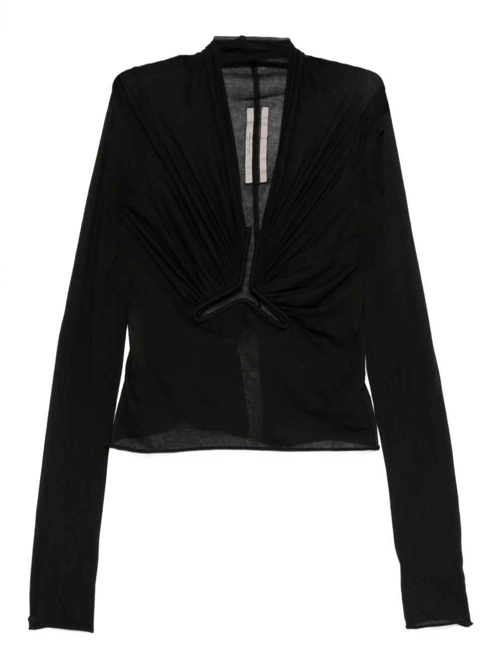 Cut-out long-sleeve top - Black