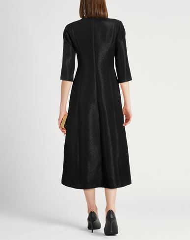Woman Midi dress Black Size 0 Polyester, Cotton, Elastane