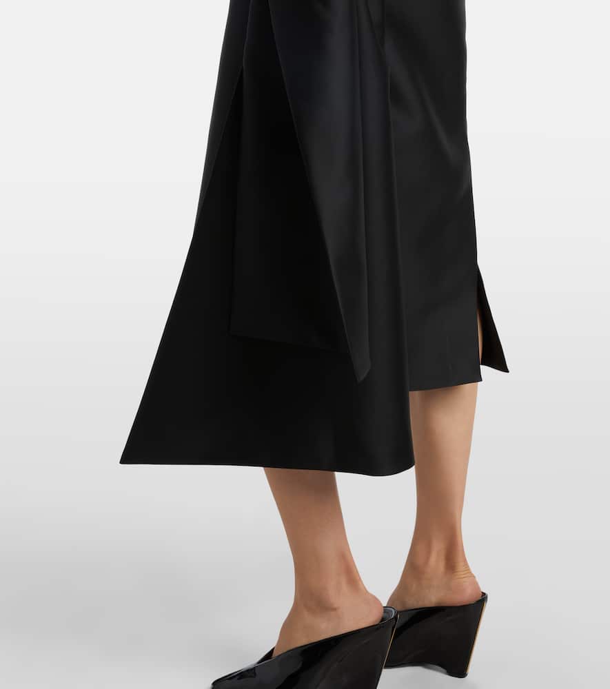 Bow-detail midi dress