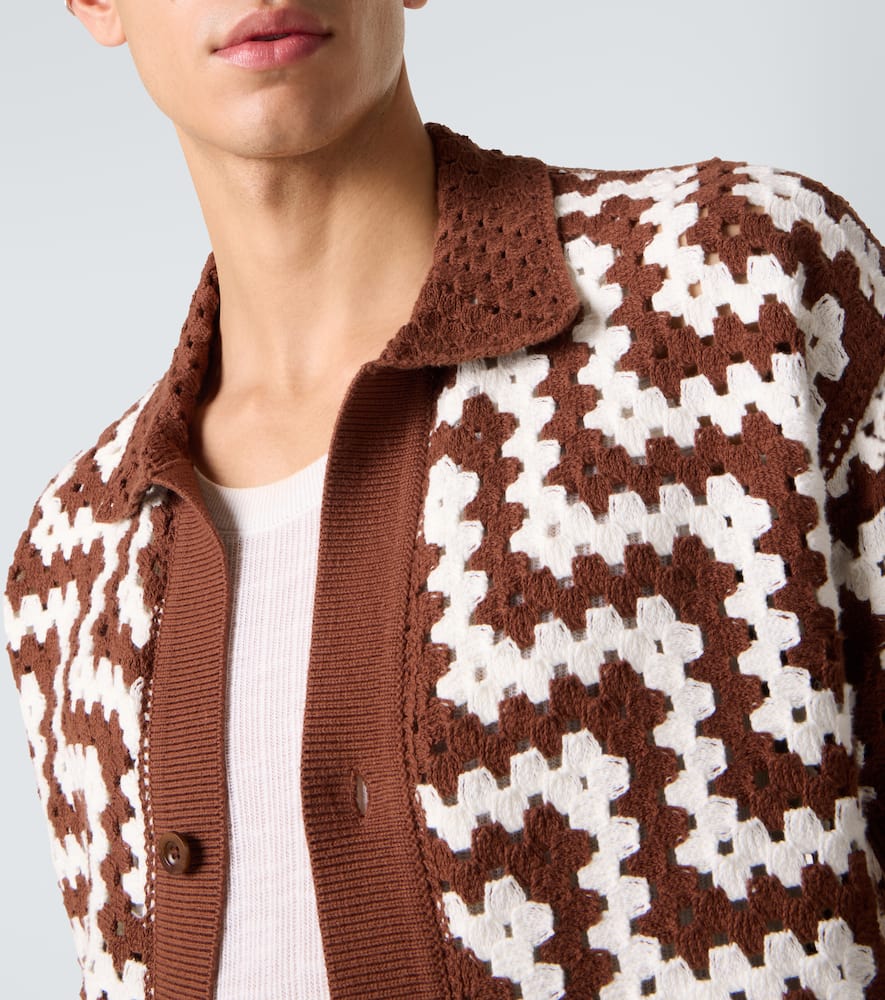 Pinto crochet cotton cardigan